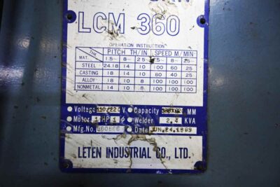 Leten Vertical Band Saw